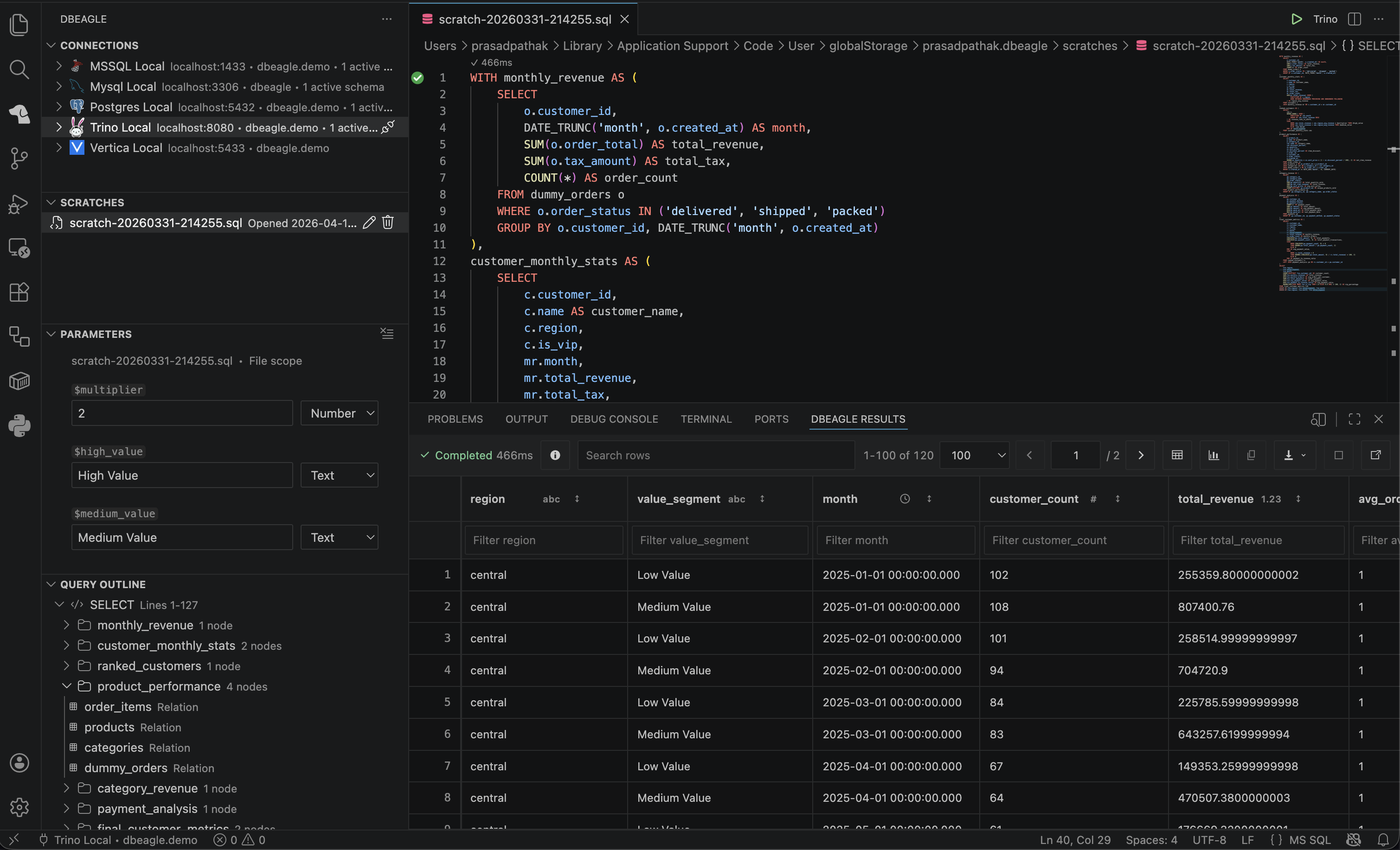 DBeagle inside VS Code